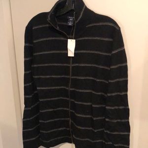 Mens Gap wool zip up sweater NWT
